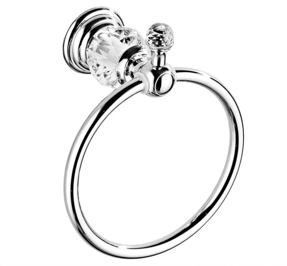 HANDTUCHSTANGE , Kristallhandtuchring - Silberfarben, Metall (21.2/10.2/17.8cm) - BELZ