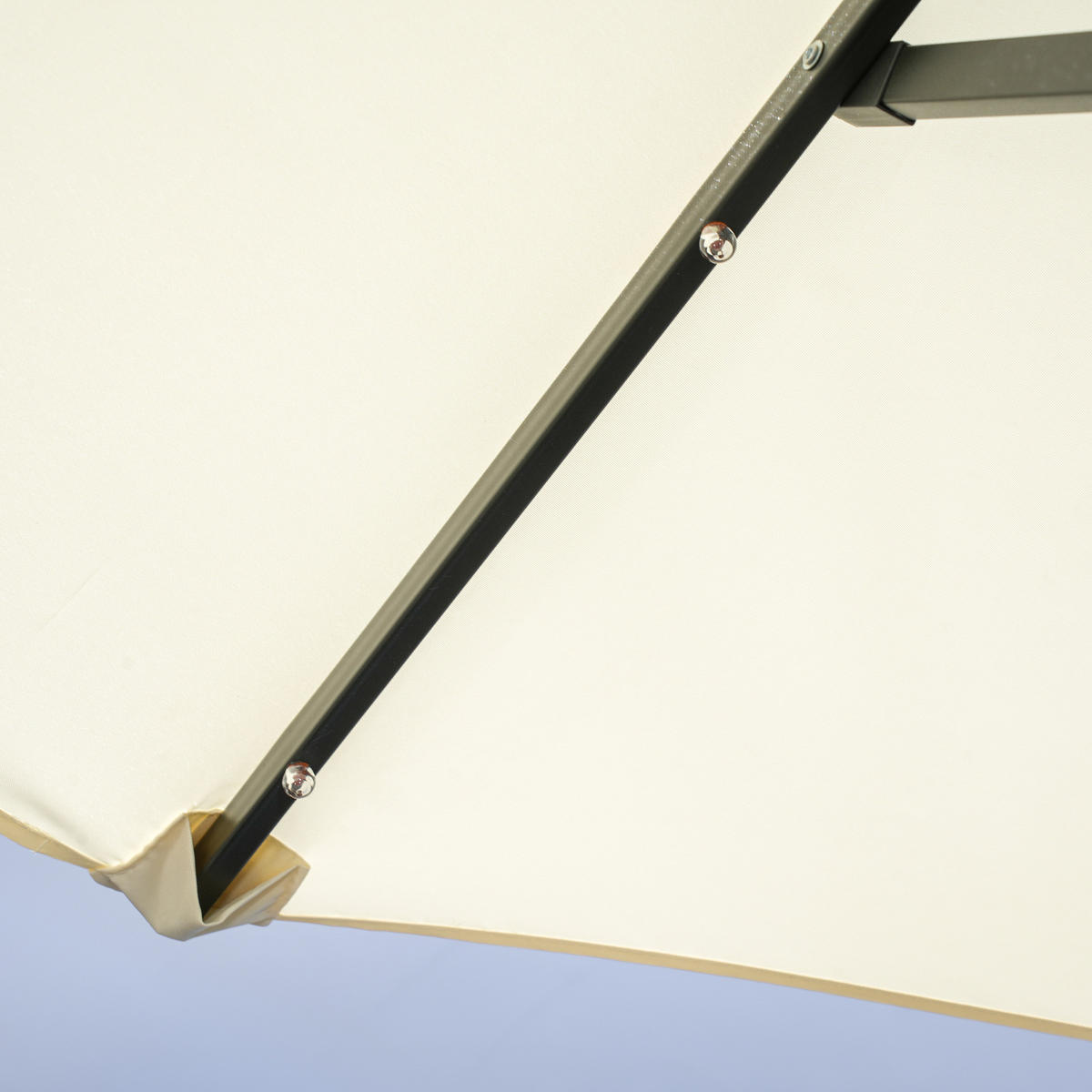 SONNENSCHIRM Doppel oval beige - Beige, Metall (150/292cm) - ComfortXL