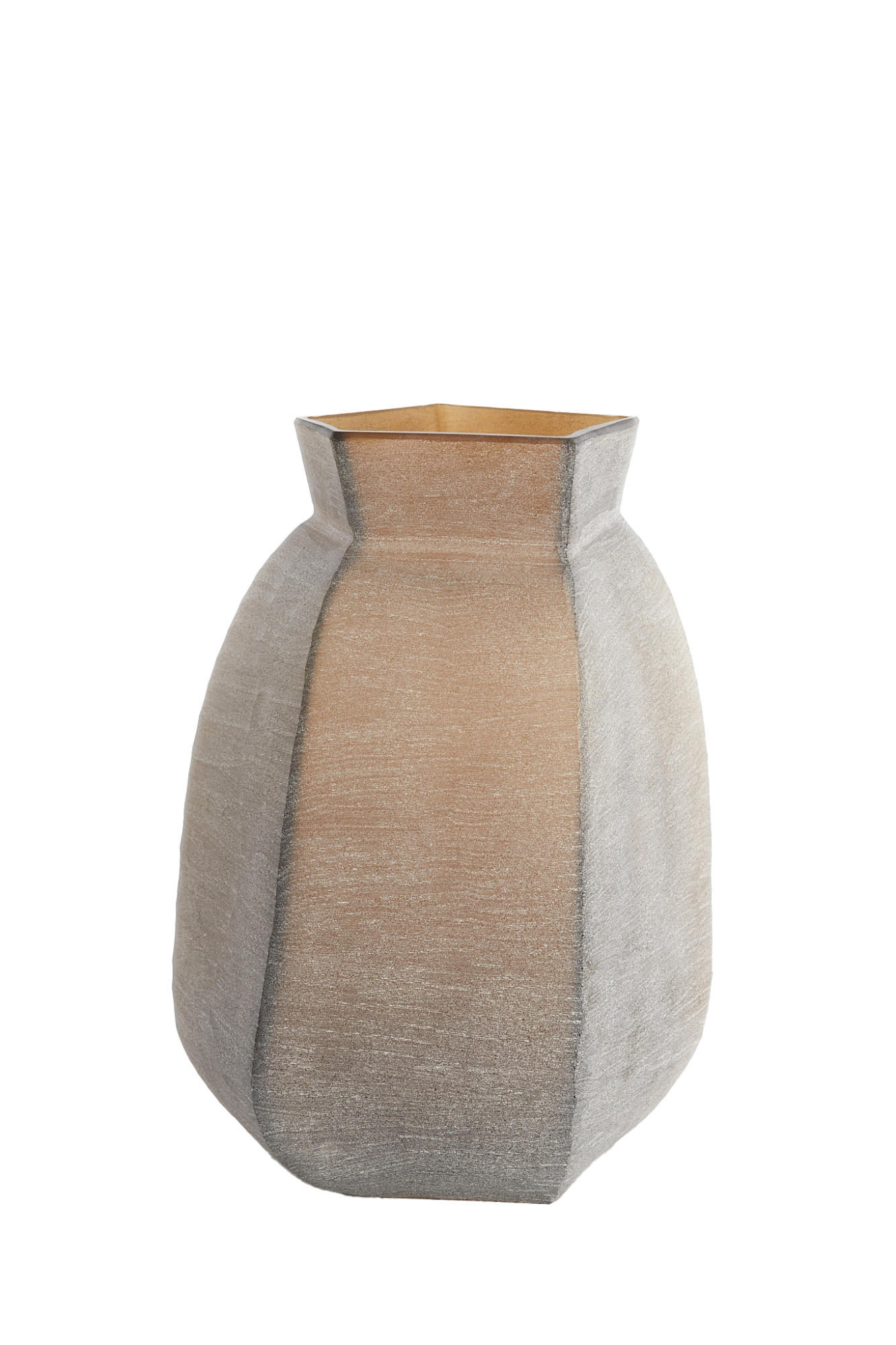 VASE Veliko Braun Ø28/40 cm - Dunkelbraun, Glas (40cm) - Light & Living