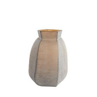 VASE Veliko Braun Ø28/40 cm - Dunkelbraun, Glas (40cm) - Light & Living