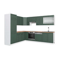 ECKKÜCHE Fame-Line Grün-Gold Landhaus/Weiß 227 x 287 cm, AP Eiche - Weiß/Grün, Holzwerkstoff (287/81.6/60cm) - Vicco