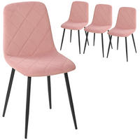ESSZIMMERSTÜHLE 4er-Set Rosa 45.0/54.0/87.0 cm - Rosa, Textil (54/87/45cm)