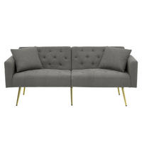 SCHLAFSOFA 177/78/74 cm in Gray Teddyfell mit Aufbewahrungstasche - Grau, Textil (177/74/78cm) - Oxeza