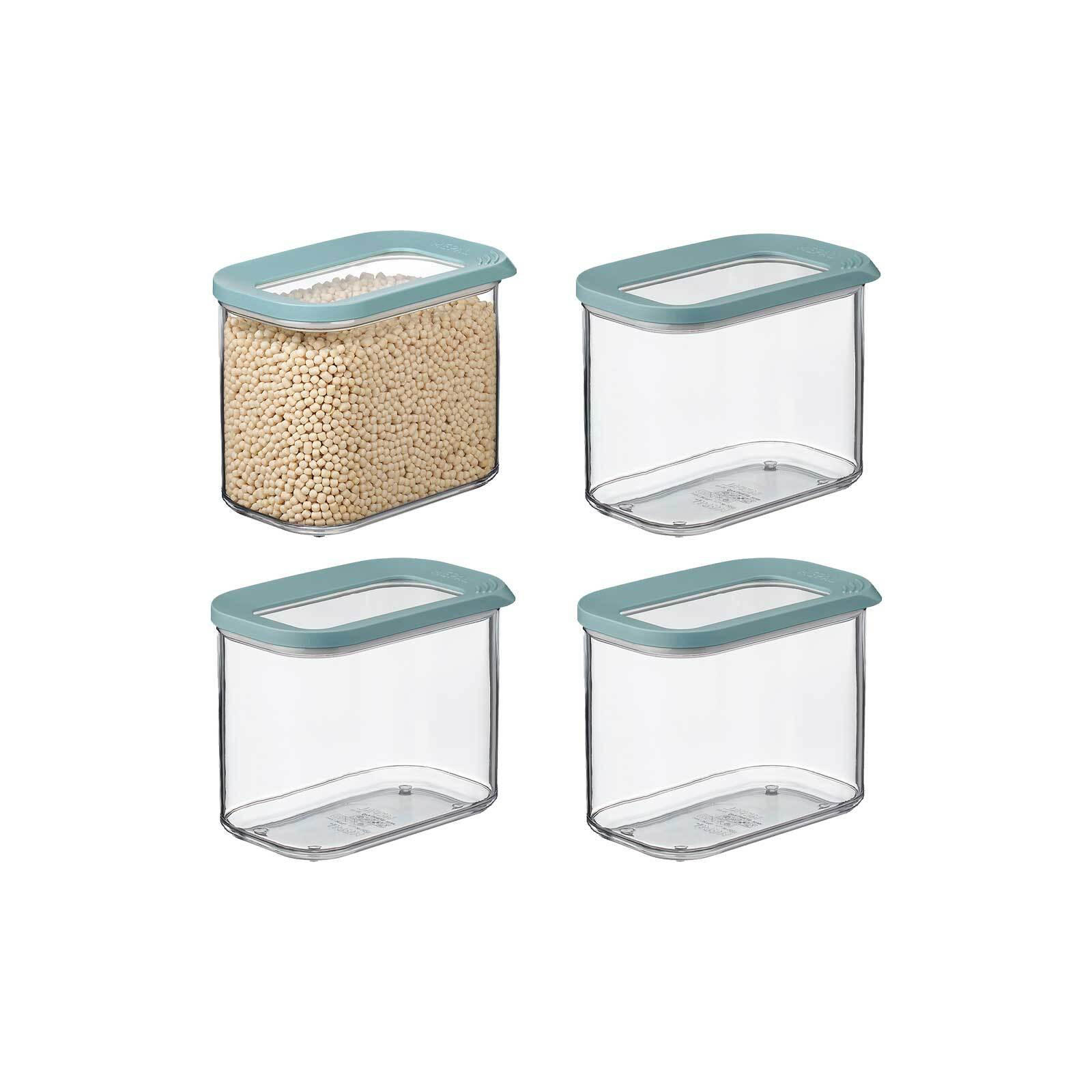 VORRATSDOSEN Modula Nordic Green 1000 ml 4er Set - Türkis, Kunststoff (9/11.4/14.4cm) - Mepal