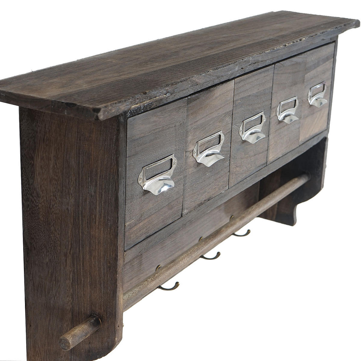 KÜCHENREGAL 5 SCHUBLADEN Braun - Braun, Holz (65/32/13cm) - MCW