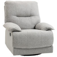 RELAXSESSEL 89/98/101 cm manuell verstellbar mit Fußteil - Hellgrau, Textil (98/101/89cm) - BEAOK