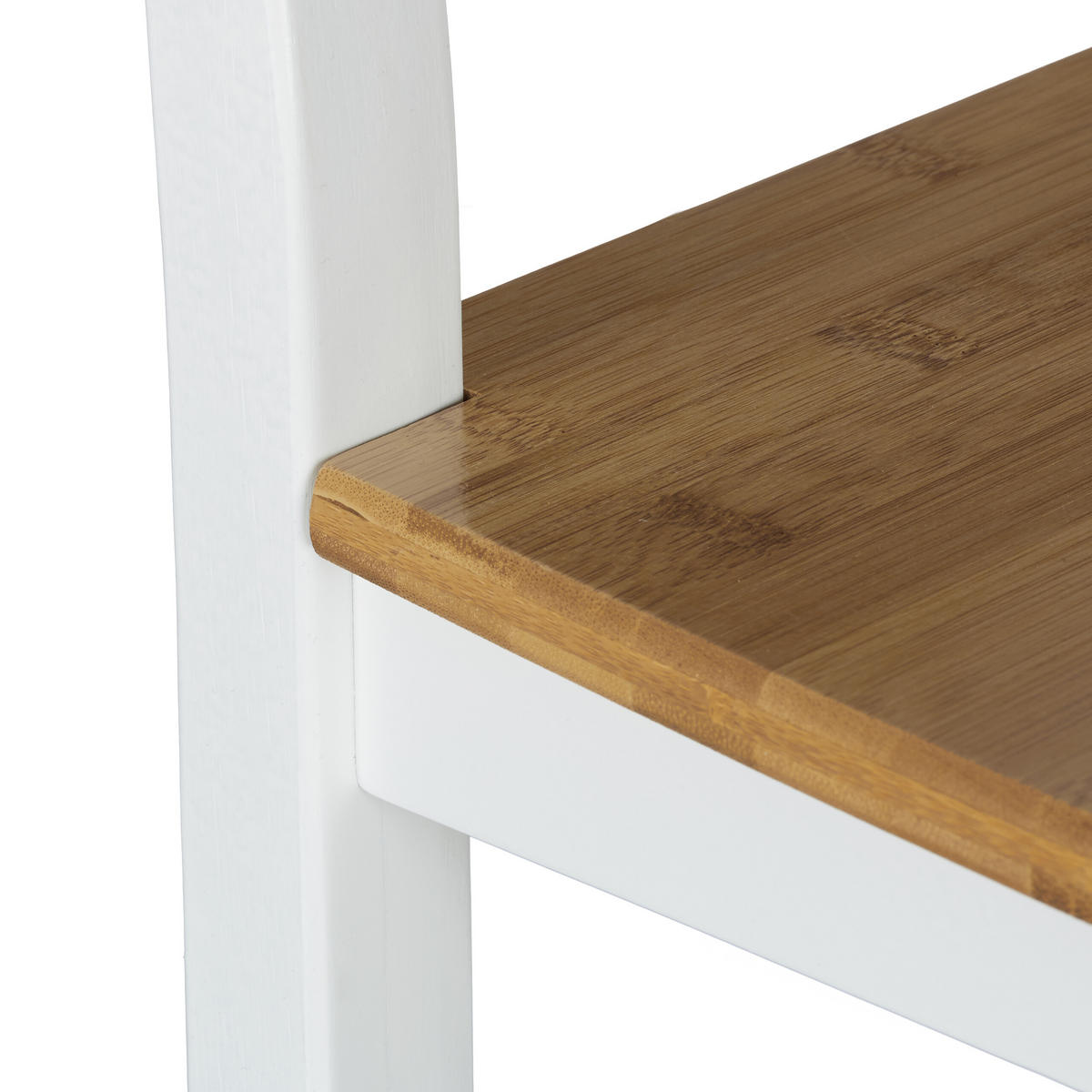 KINDERSTUHL Weiß Natur Bambus - Weiß, Holz (28.5/50/28cm) - Relaxdays