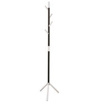 GARDEROBE Mit 4 Aluminiumhaken Höhe 180 cm Schwarz & Haken Weiß - Schwarz, Metall (48/180/48cm) - PROREGAL