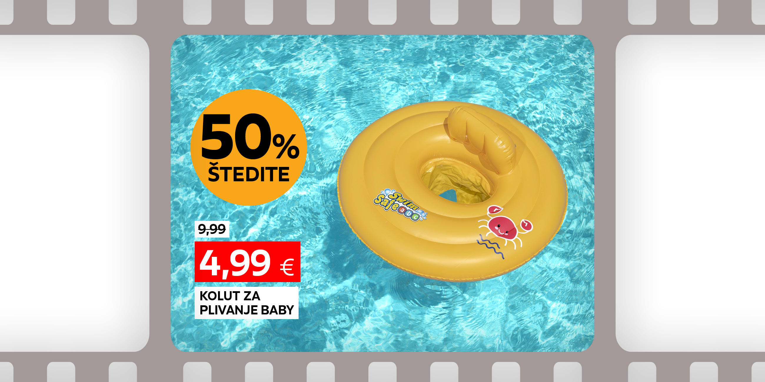 kolut za plivanje baby umjesto 9,99 € nova cijena 4,99 € Štedite 50%