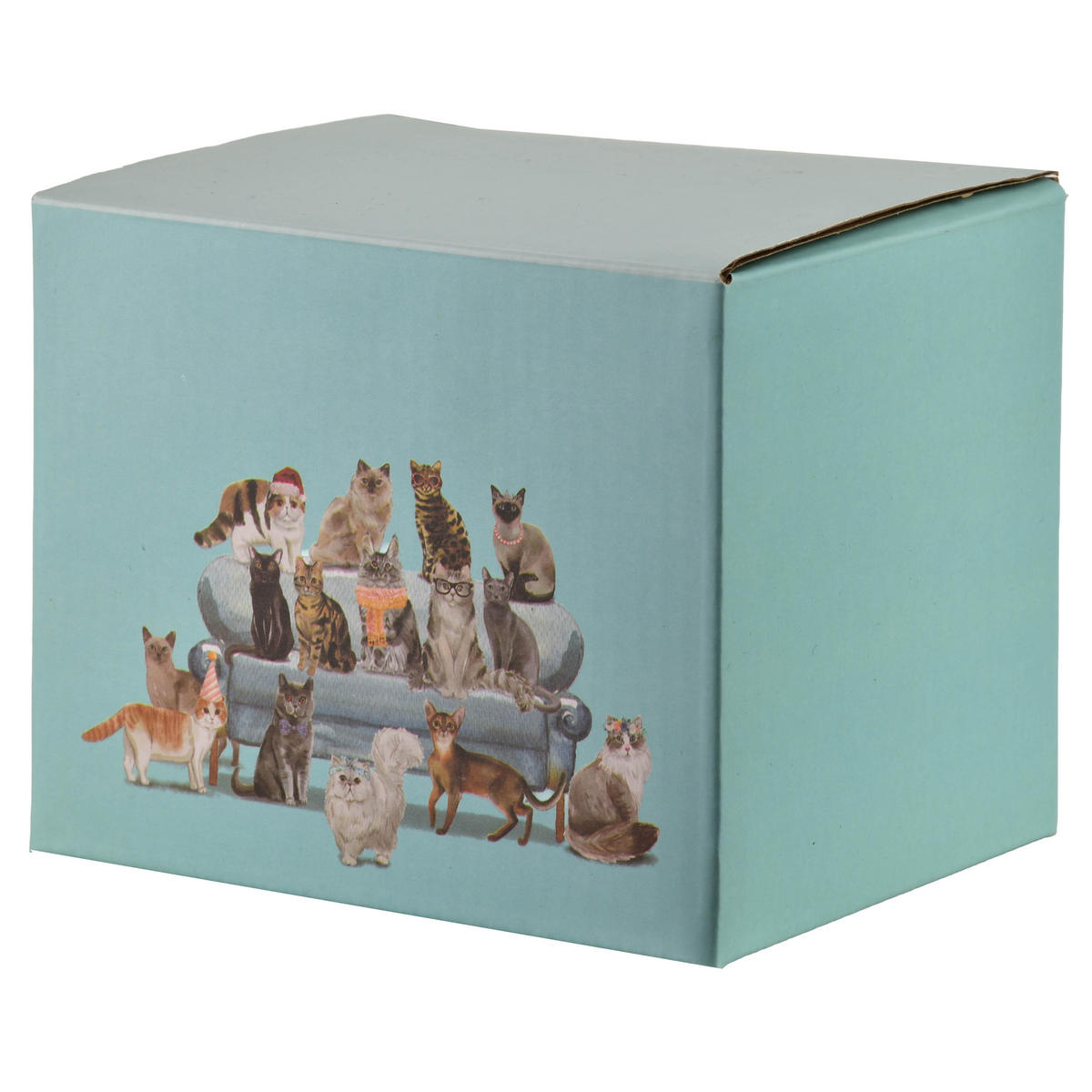 KUBEK JULES, porcelán, bílá - modrá, keramika (0.41L) - Mondex