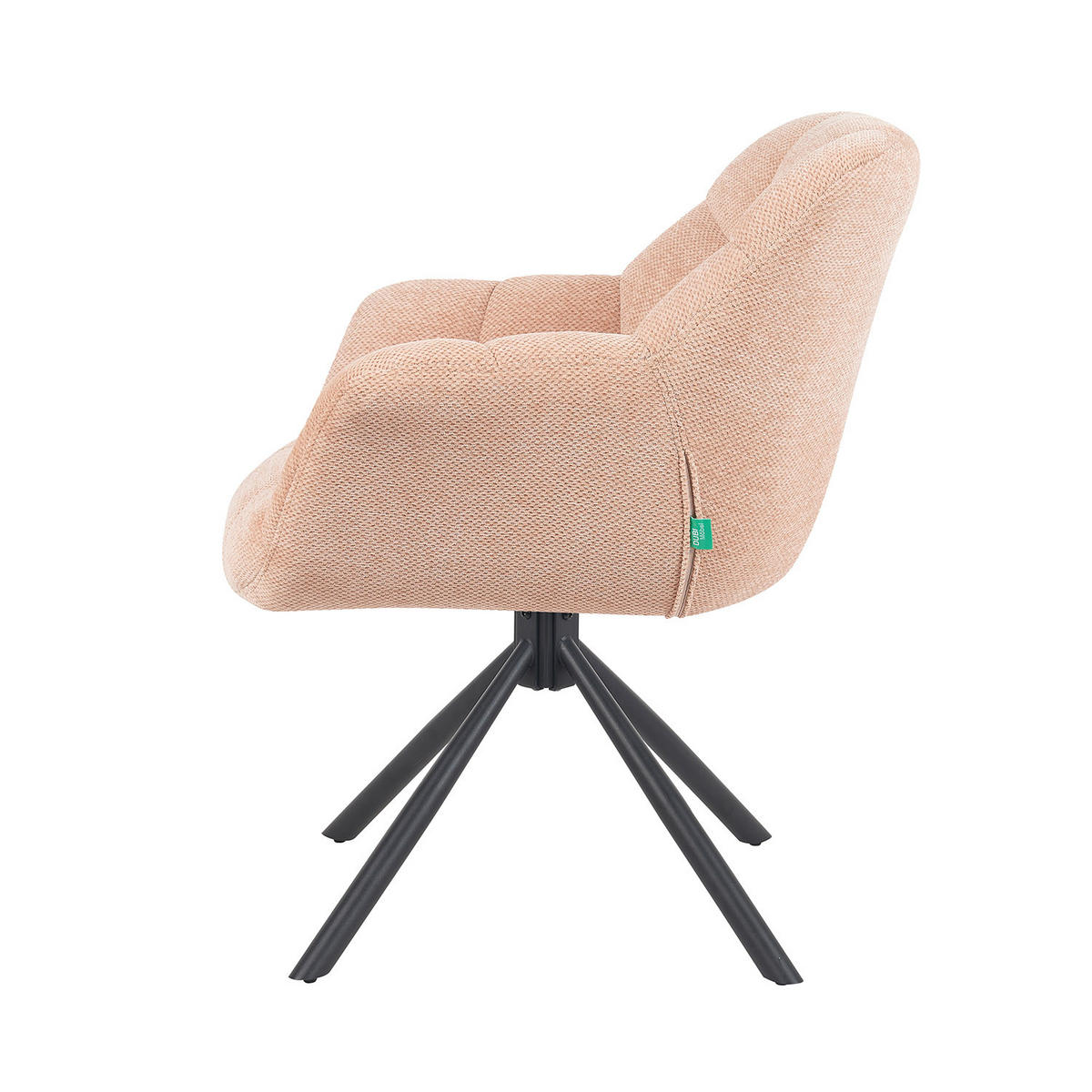 DREHSTUHL Mika-Luka 2er-Set - Schwarz/Rosa, Textil/Metall (65/81/66cm) - DUBI Möbel