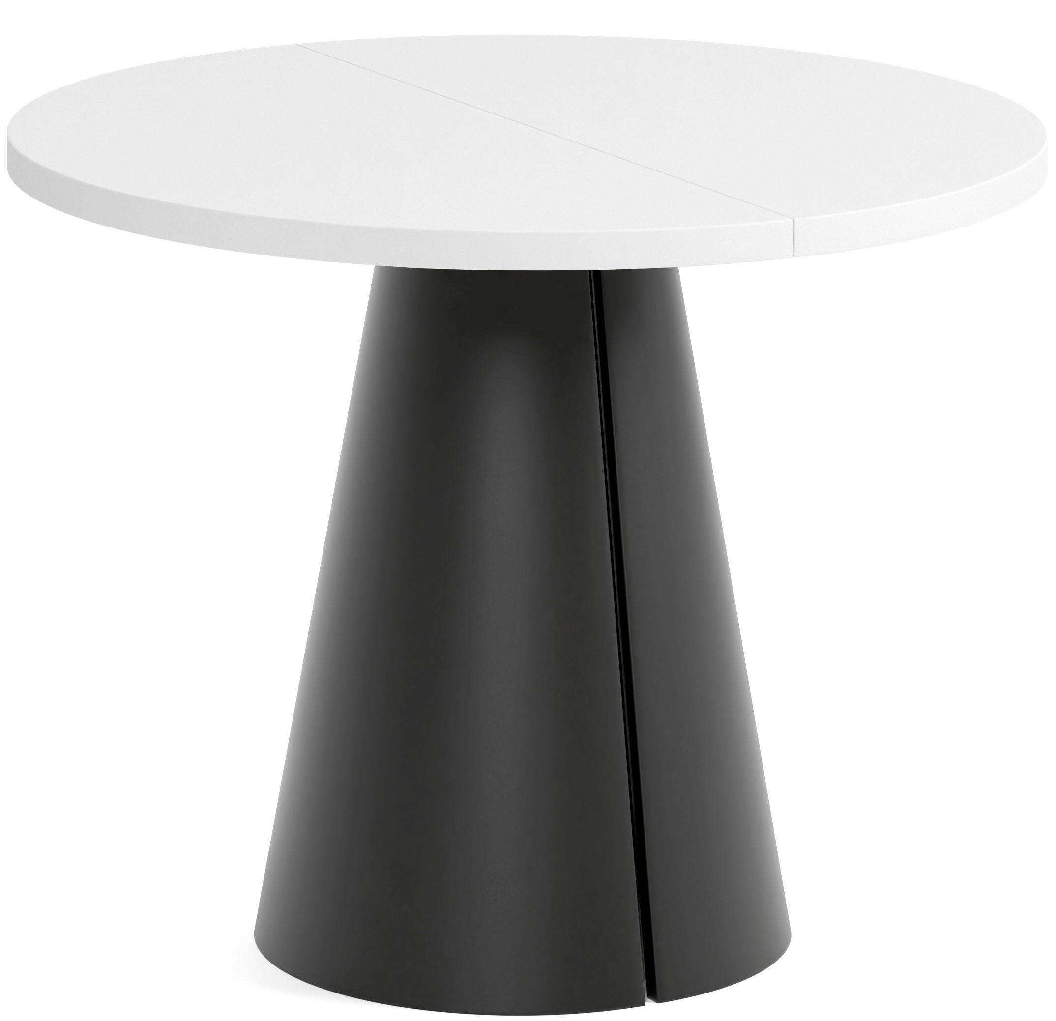 TISCH Weiss ALMA Ausziehbar 100/176 cm - Schwarz/Weiß, Holzwerkstoff (2/100/76cm) - Sepro Meble
