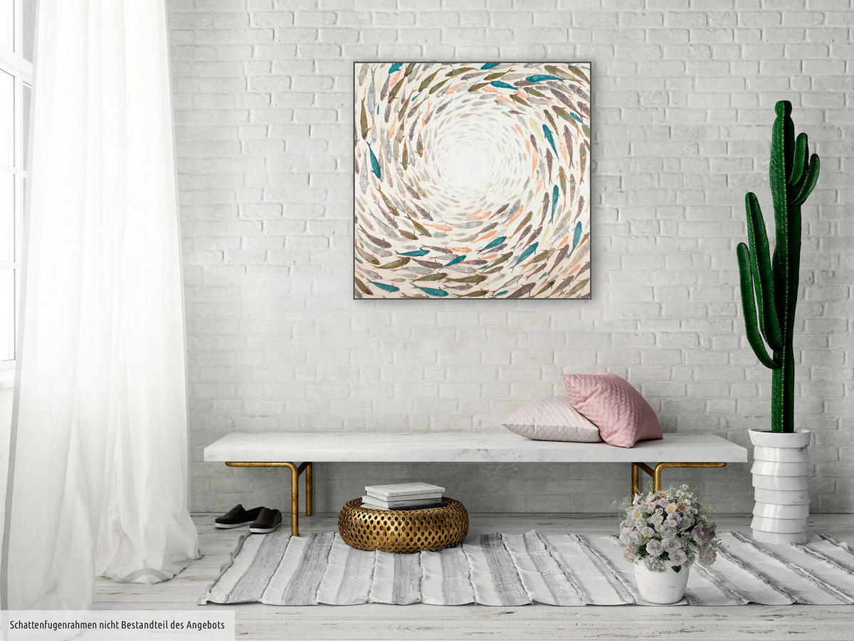 ÖLGEMÄLDE 80/80 cm - Multicolor, Holz/Textil (1.48/80cm) - KUNSTLOFT