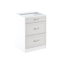 UNTERSCHRANK D60S3 – Sycylia Weiß – Weiß / Creme - Creme/Weiß, Holzwerkstoff (60/82/47cm) - ROYAL24_MARKT