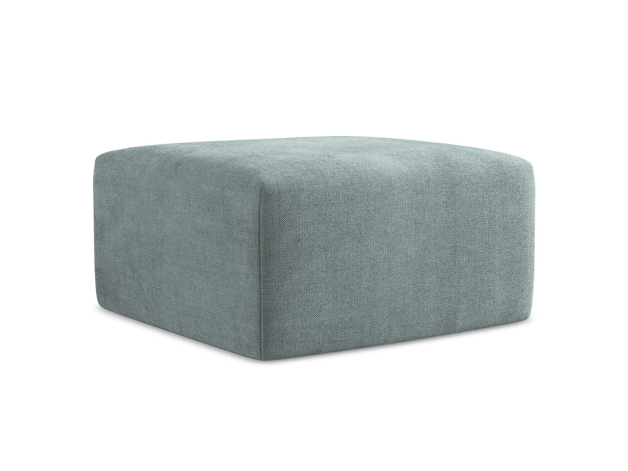 POUF Strukturstoff Blau - Blaugrau/Schwarz, Holzwerkstoff/Kunststoff (75/37/75cm) - Makamii