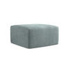 POUF Strukturstoff Blau - Blaugrau/Schwarz, Holzwerkstoff/Kunststoff (75/37/75cm) - Makamii