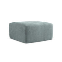 POUF Strukturstoff Blau - Blaugrau/Schwarz, Holzwerkstoff/Kunststoff (75/37/75cm) - Makamii