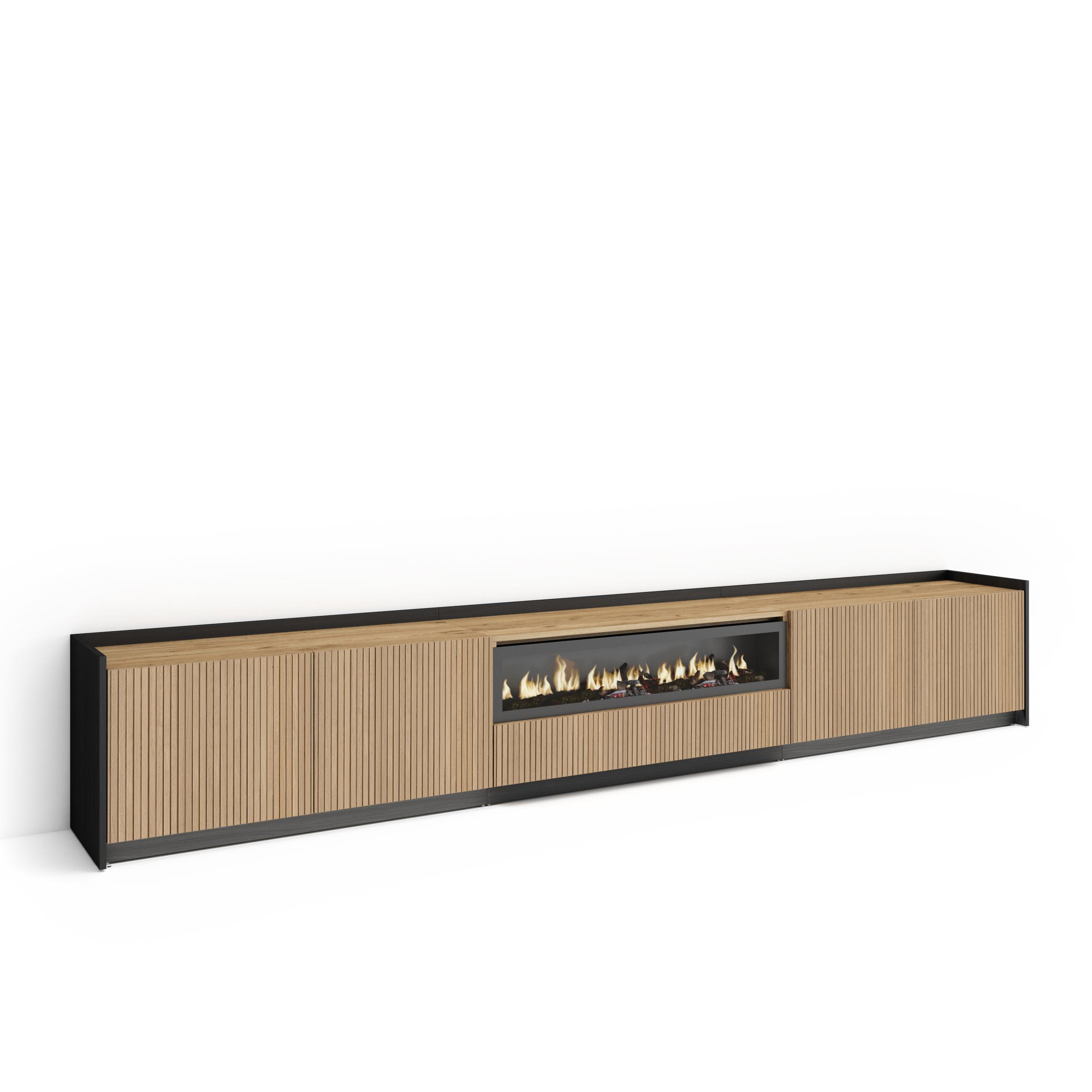 Skraut Home Lowboard, Eiche 310x50x37 cm