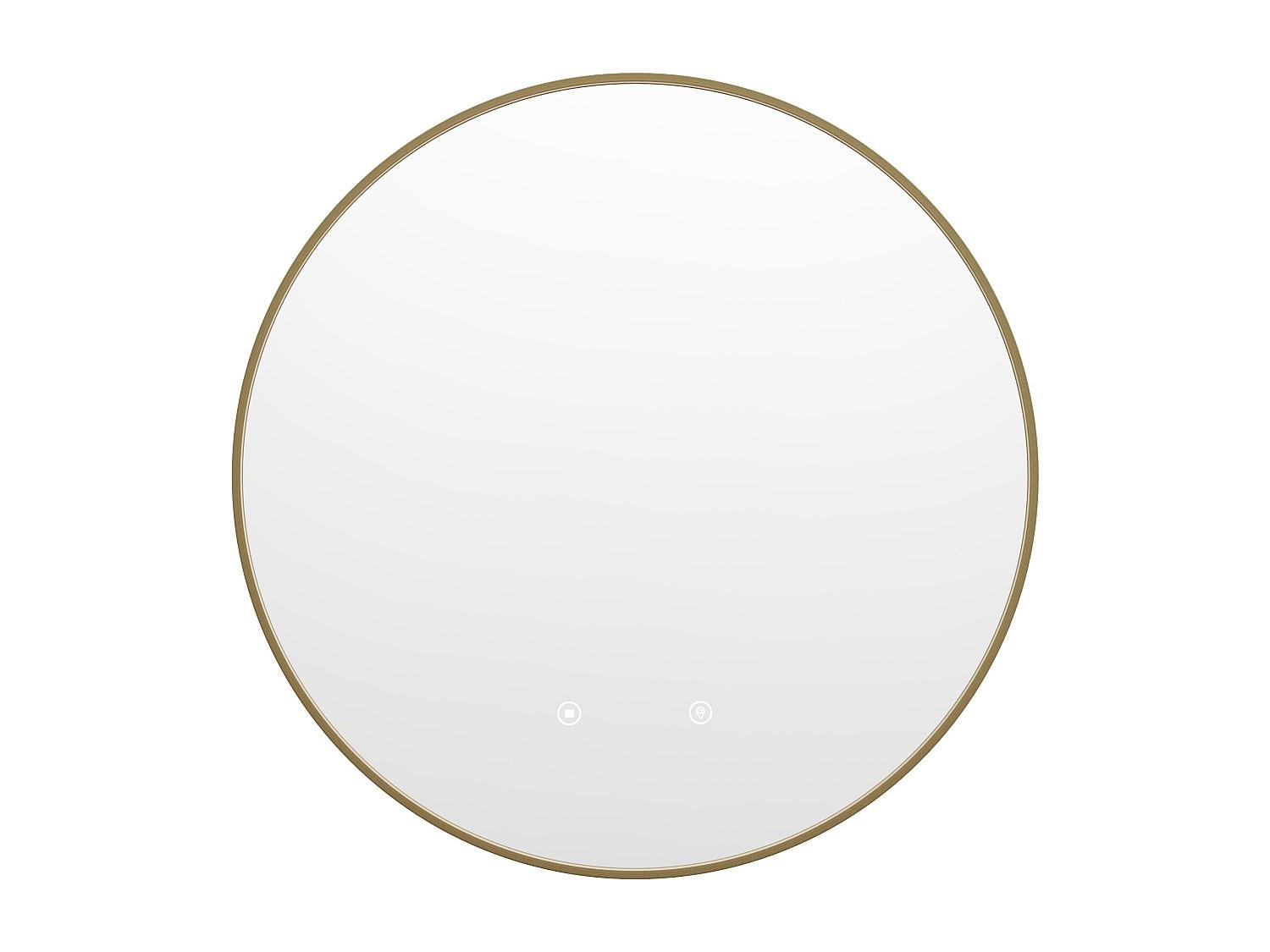 BADSPIEGEL - 60 cmcm x 4 cmcm - Metall - Goldfarben - PEONIA - Goldfarben, Metall (60/60/4cm) - Vente-Unique