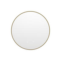 BADSPIEGEL - 60 cmcm x 4 cmcm - Metall - Goldfarben - PEONIA - Goldfarben, Metall (60/60/4cm) - Vente-Unique