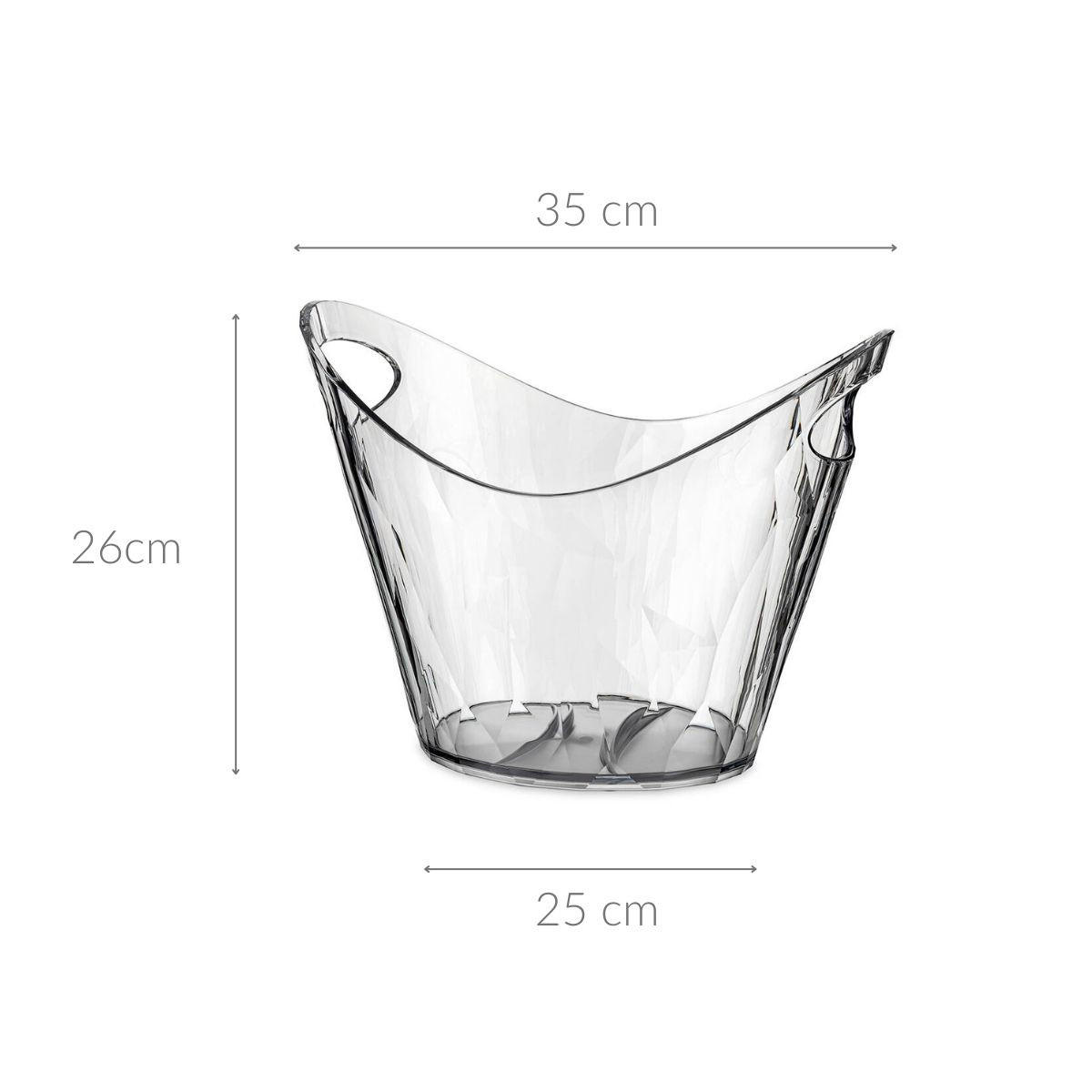 EISKÜBEL Superglas Club Bucket 6 l - Transparent, Kunststoff (35/26cm)