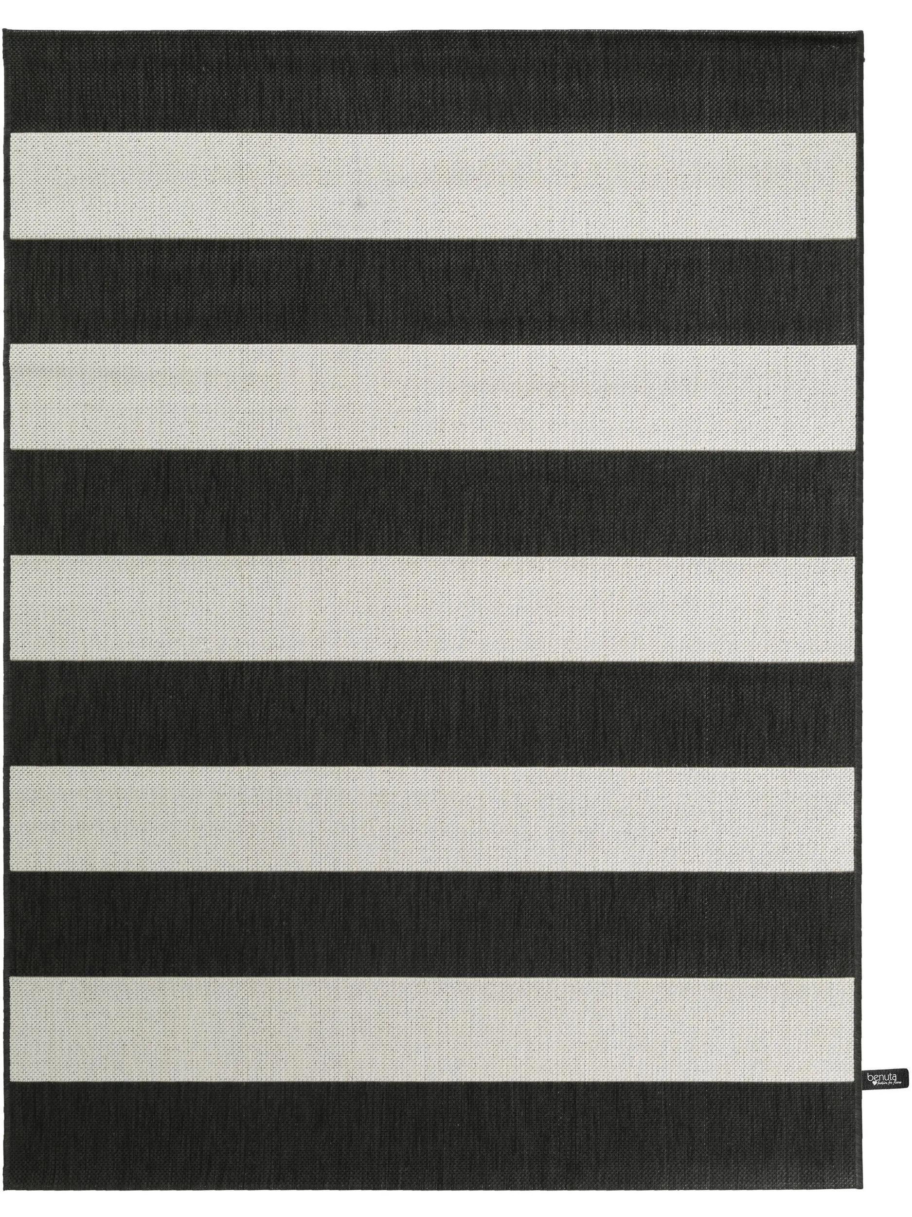 OUTDOORTEPPICH Metro Schwarz 160x230 cm - Schwarz, Textil (160/230cm) - benuta Nest