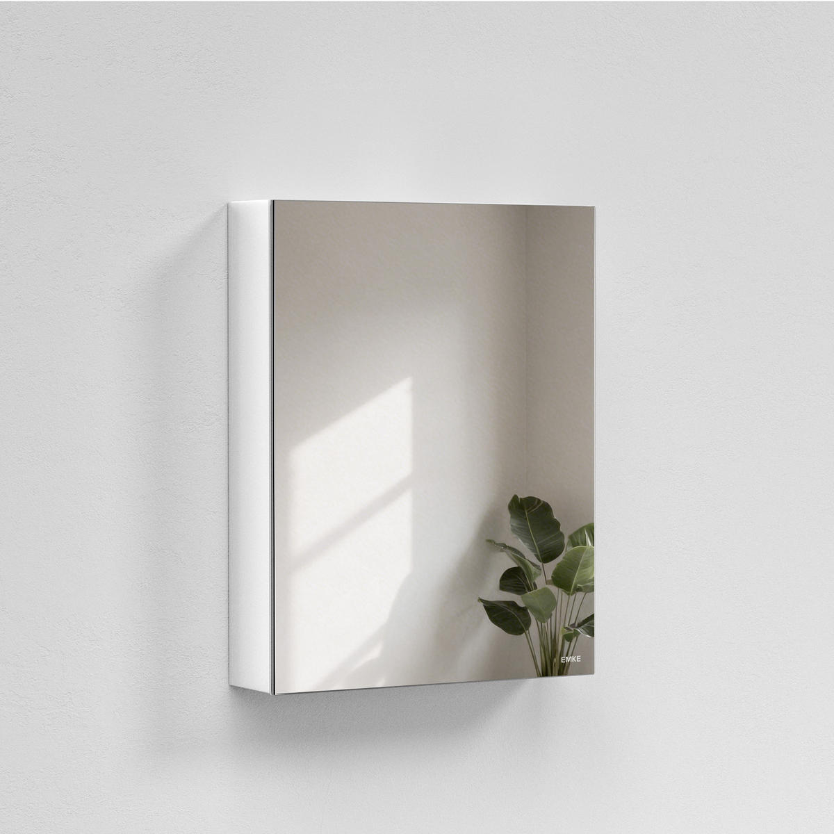 SPIEGELSCHRANK Weiß 65/50/14,5 cm - Weiß, Metall (50/65/14.5cm) - EMKE