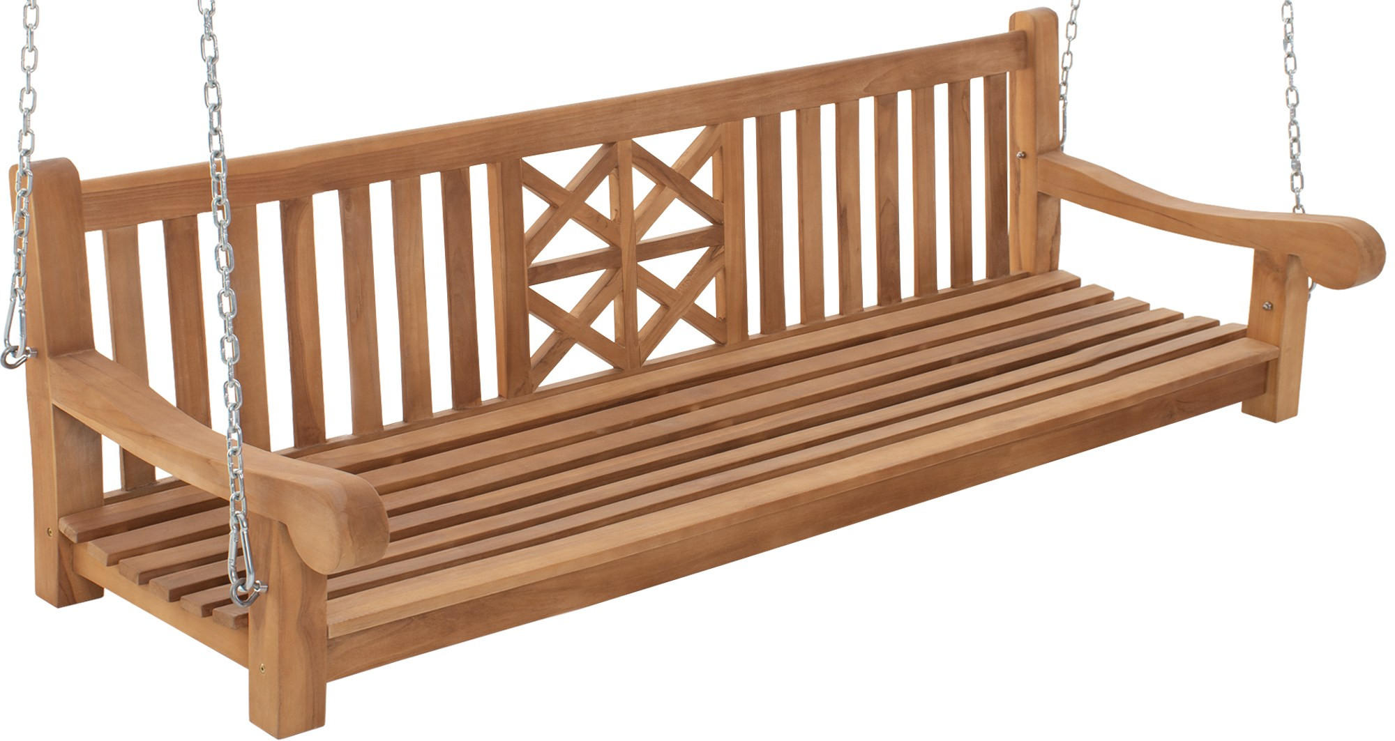 SCHAUKELBANK Tabel Holz Teak Hängebank - Teakfarben, Holz (200/61/70cm) - DELUKE