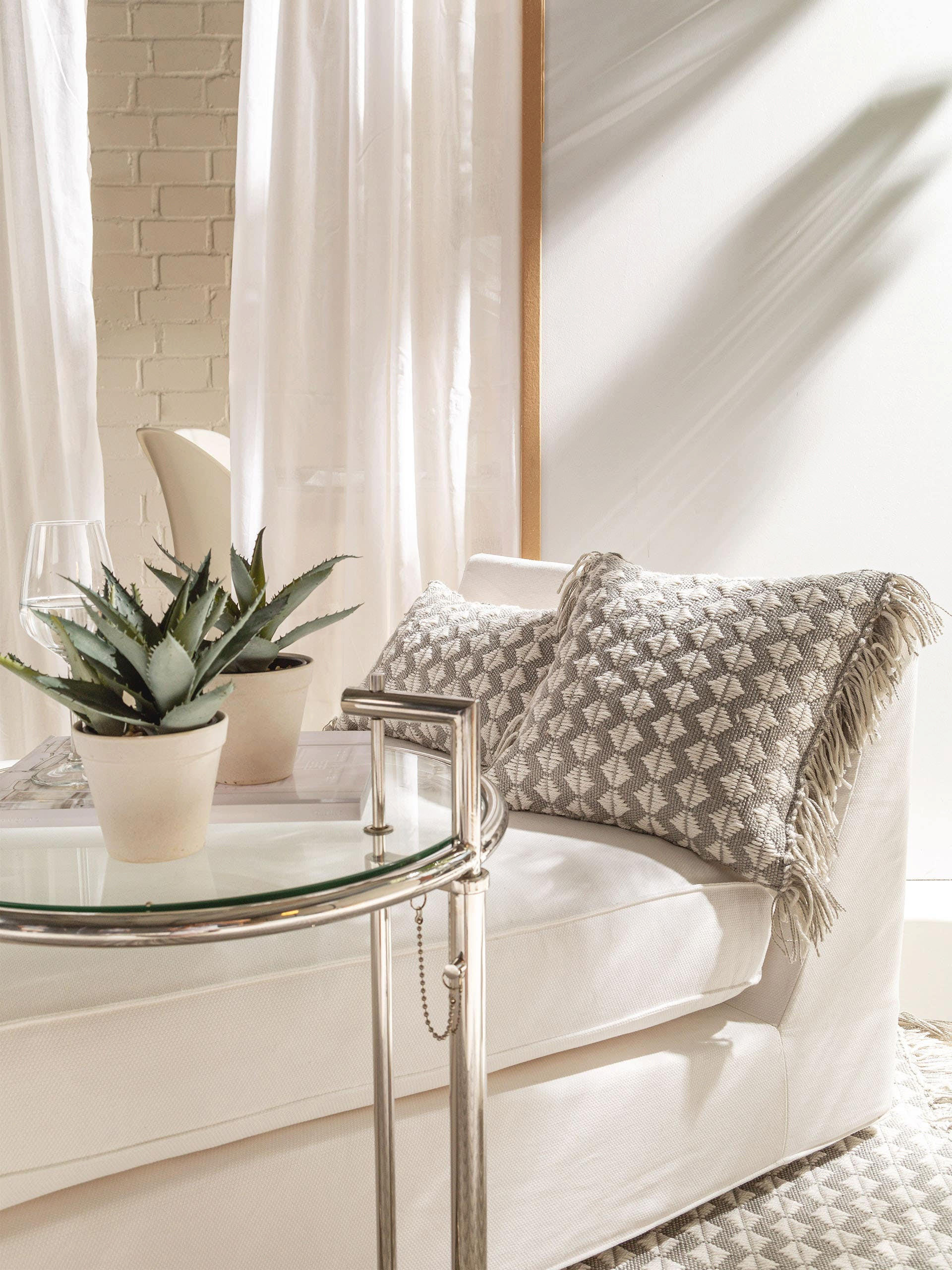 OUTDOORKISSEN Morty Grau 40x40 cm - Grau, Textil (40/40cm) - benuta Pure