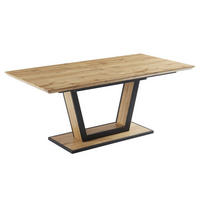 ESSTISCH ausziehbar - 6 bis 10 Personen - MDF & Metall - Holzfarben & Schwarz - VITENO - Naturfarben, Holz (240/90/75cm) - Vente-Unique