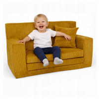 KINDERSOFA aus Kuschel-Cord in Honigfarben - Honig, Textil (83/47/43cm) - Fortisline