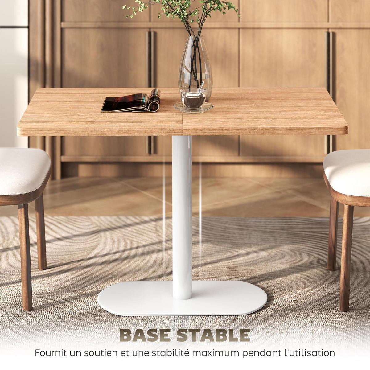 RECHTECKIGER Esstisch für 6 Personen 120/70/75 cm Weißeiche - Eichefarben, Kunststoff (70/120/75cm)