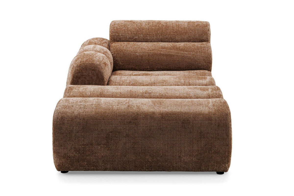 4-SITZER modulares Ecksofa VEER SET 1 Links, 298 x 175 cm, Chenille Webstoff Orange - Schwarz/Orange, Holz/Kunststoff (298/175cm) - Muffo