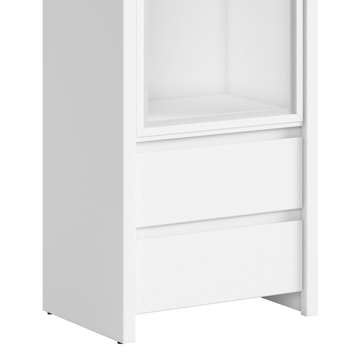 VITRÍNA Soren Matná bílá - bílá, kompozitní dřevo (56/200.5/40.5cm) - Petits-meubles