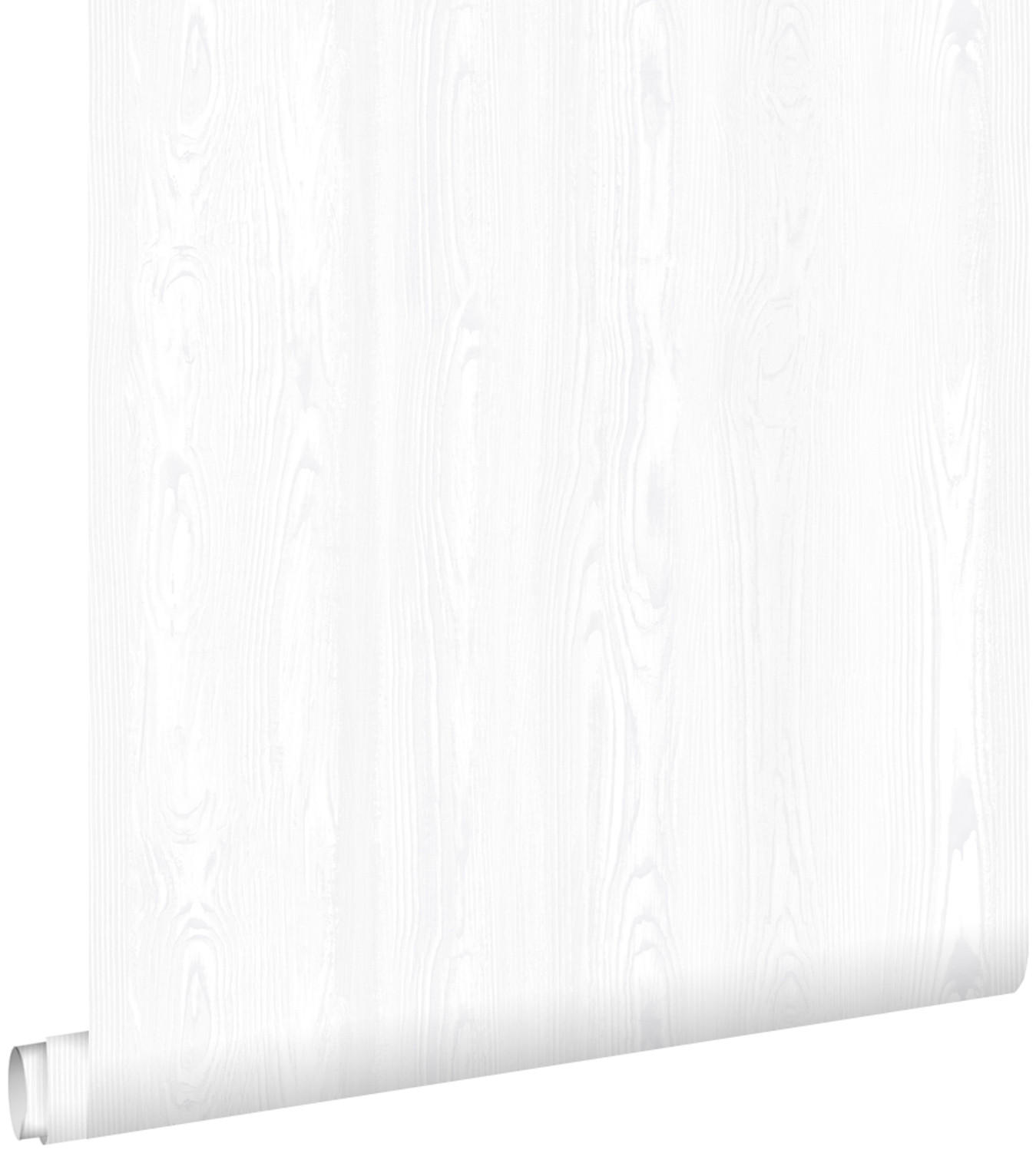 TAPETE Holz-Optik 53 cm x 10.05 m - Weiß, Papier (53/1000cm) - ESTAhome