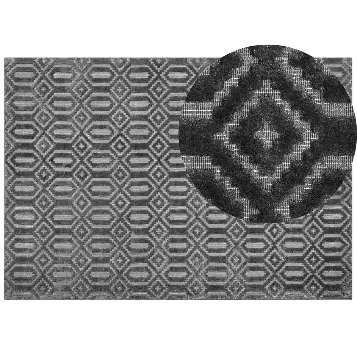 KURZFLOR-TEPPICH Adatepe 230/160 cm - Grau, Naturmaterialen (160/230cm) - Beliani