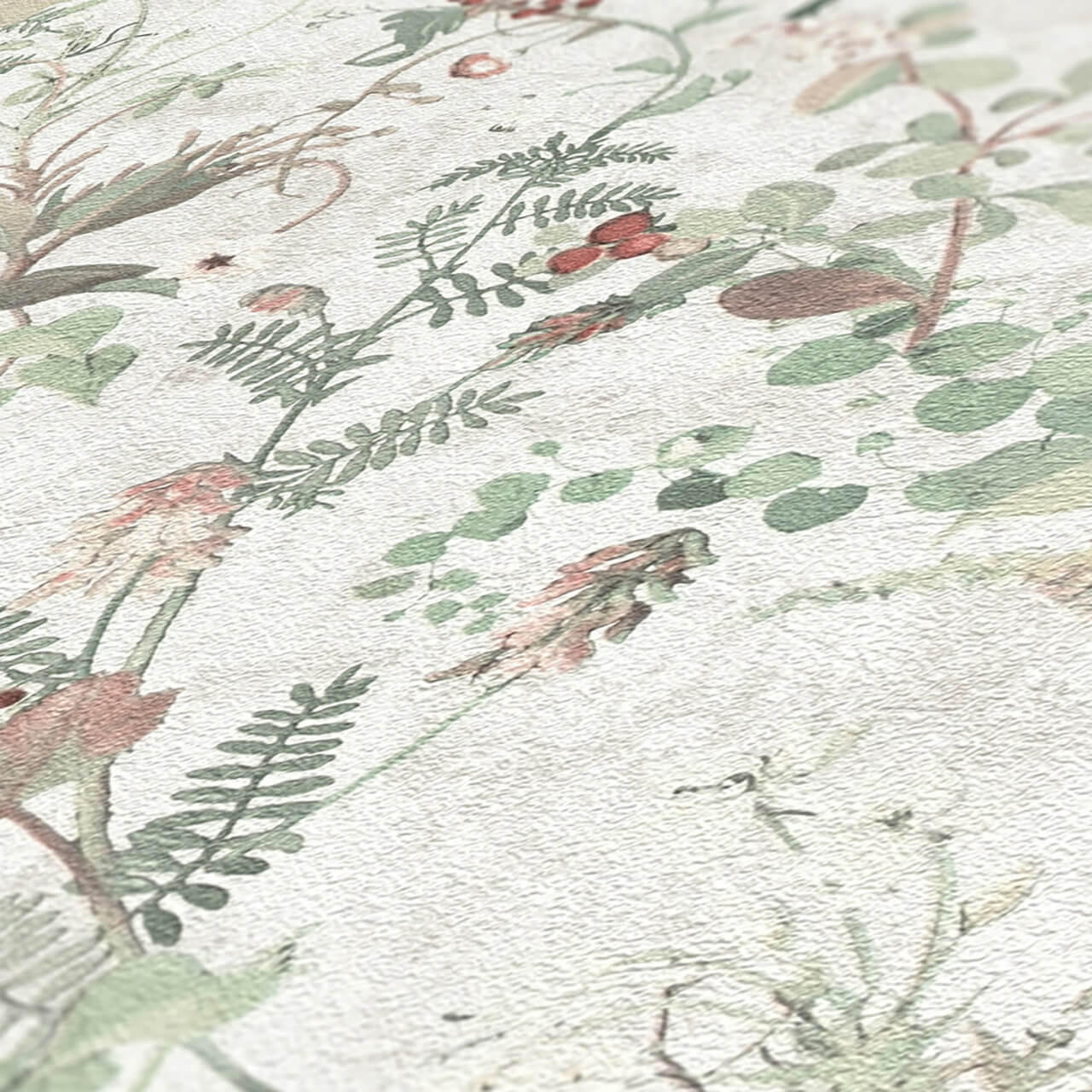 VLIESTAPETE Weiß 53/1005 cm - Grün, Textil (53/1cm) - KUNSTLOFT