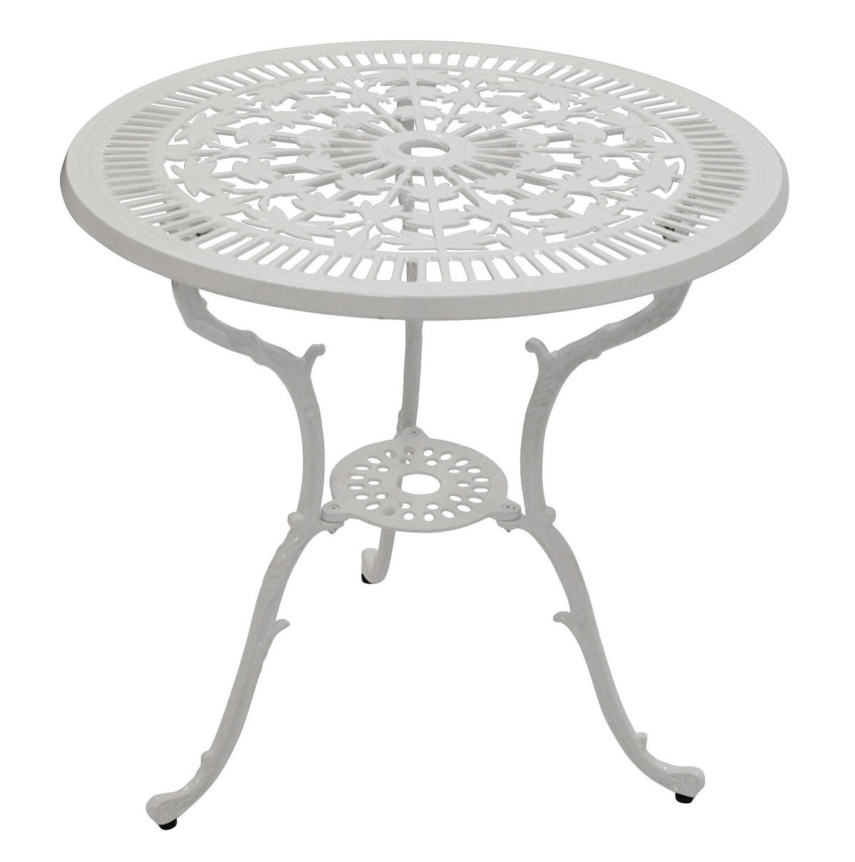 BISTROSET Boulder - Jugendstil - Gartenmöbel Set 3-teilig, Sitzgruppe Aluguss antik weiß - Weiß, Metall - TPFGarden