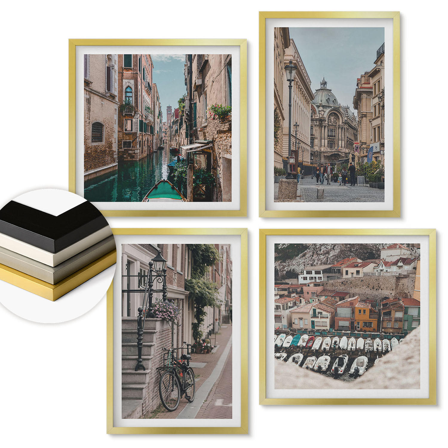 ArtPrintCave Wandbilder Gold 50x50 cm