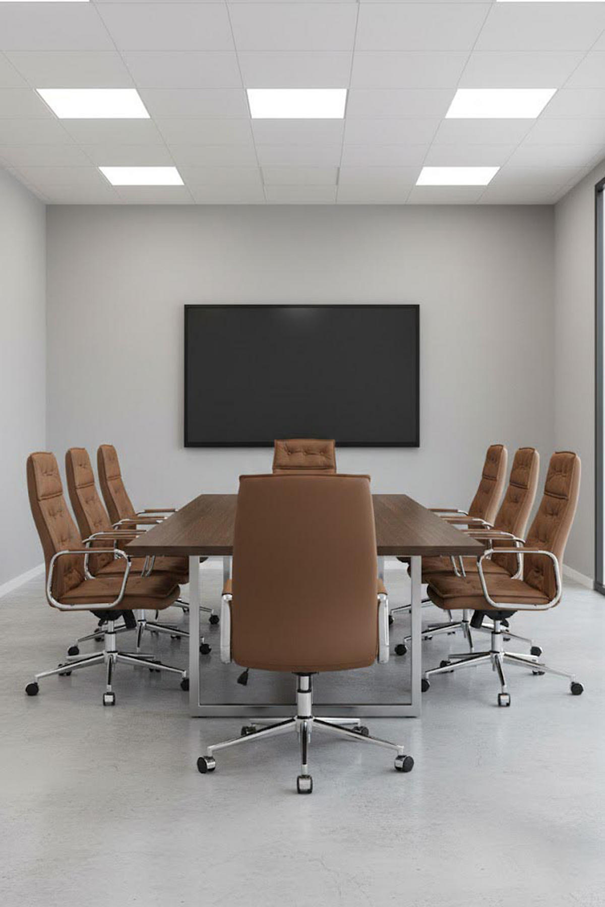 BÜROSTUHL Ronix Echtleder hellbraun - Hellbraun/Chromfarben, Leder/Metall (60/120/65cm) - TPFLiving