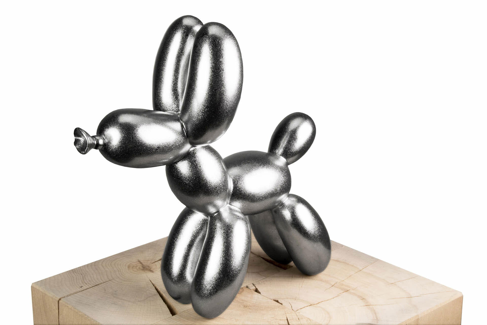 SKULPTUR Silber 28/26 cm - Silberfarben, Stein (28/26/10cm) - KUNSTLOFT