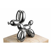 SKULPTUR Silber 28/26 cm - Silberfarben, Stein (0.95/26/10cm) - KUNSTLOFT