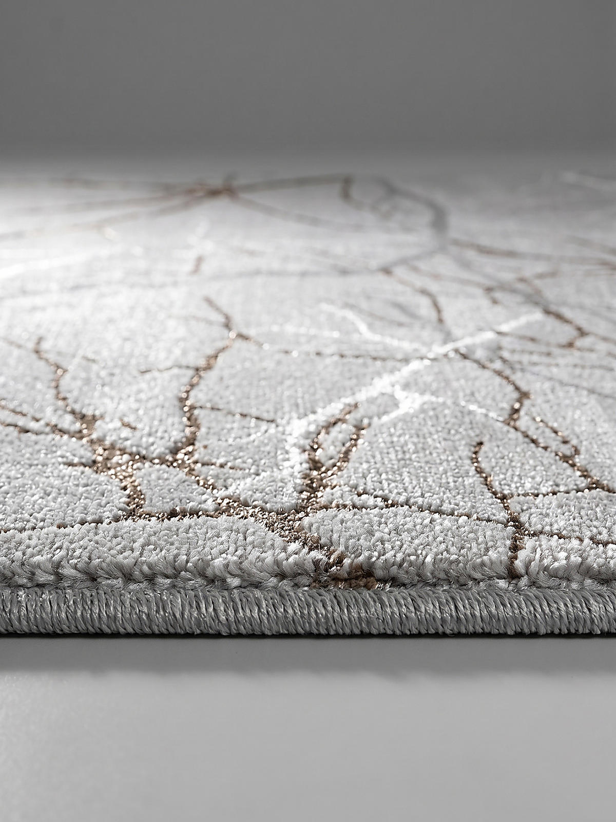 KURZFLORTEPPICH Abstrakt KAVALA Polyester Grau 160 x 230 cm - Grau, Textil (160/230cm) - KADIMA DESIGN