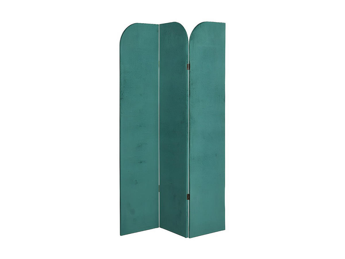 PARAVENT - 120 cmcm x 2 cmcm - Samt, Stoff - Grün - VELVET - Grün, Textil (120/180/2cm) - Vente-Unique