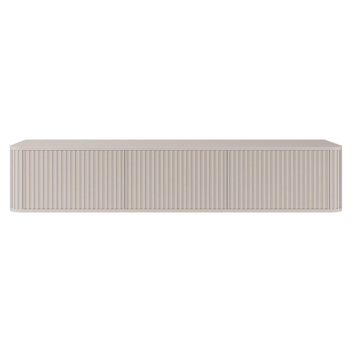 TV-HÄNGEBOARD Ovarlo Greige mit geriffelten Fronten 163 cm - Taupe, Holzwerkstoff (163.2/31.2/38cm) - Selsey