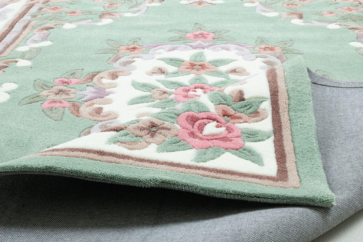 HANDTUFTTEPPICH Ming 240x340 cm - Grün, Textil (240/340cm) - THEKO