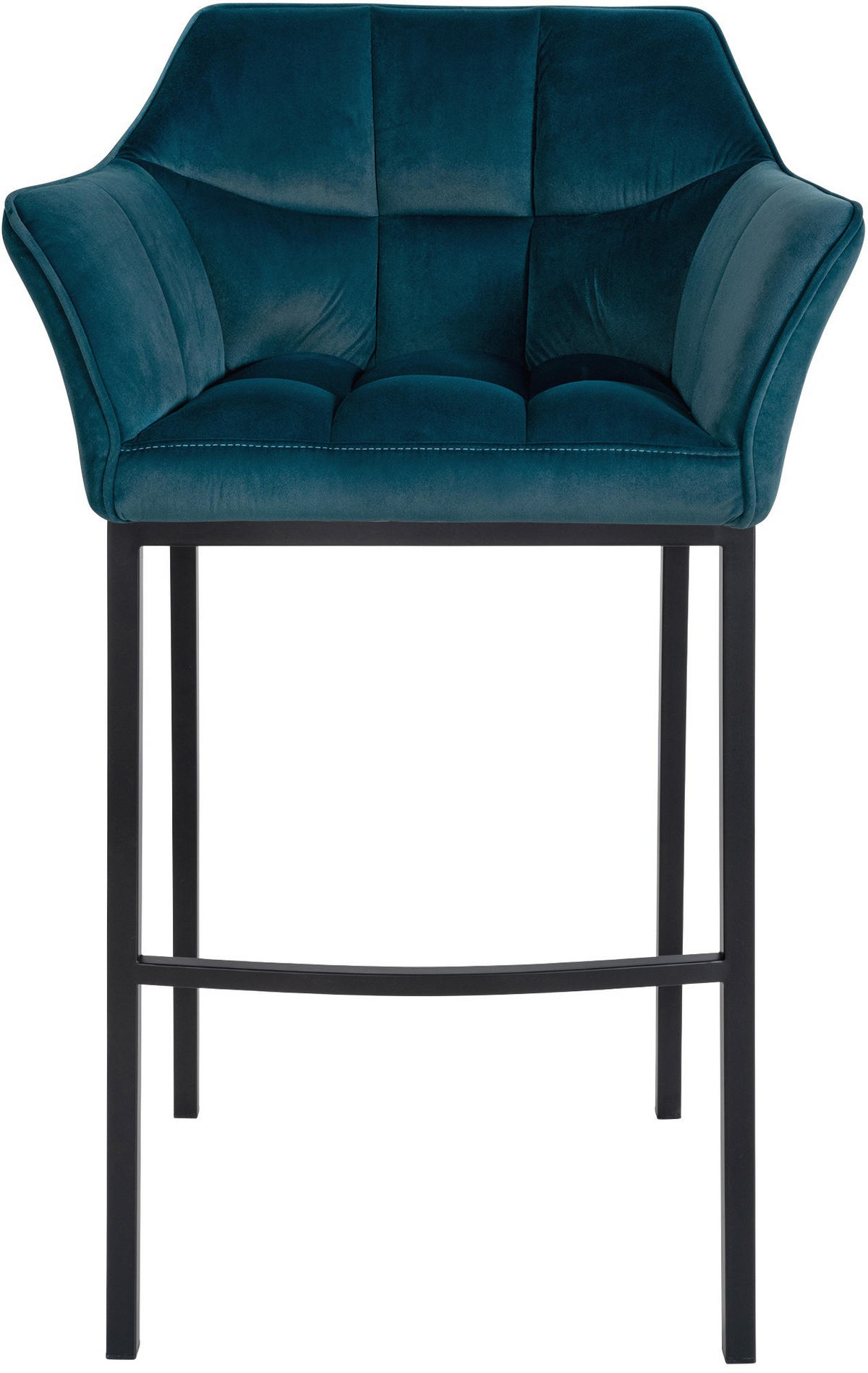BARHOCKER 2er Set Samt Grün - Schwarz/Grün, Textil (64/110/48cm) - CLP