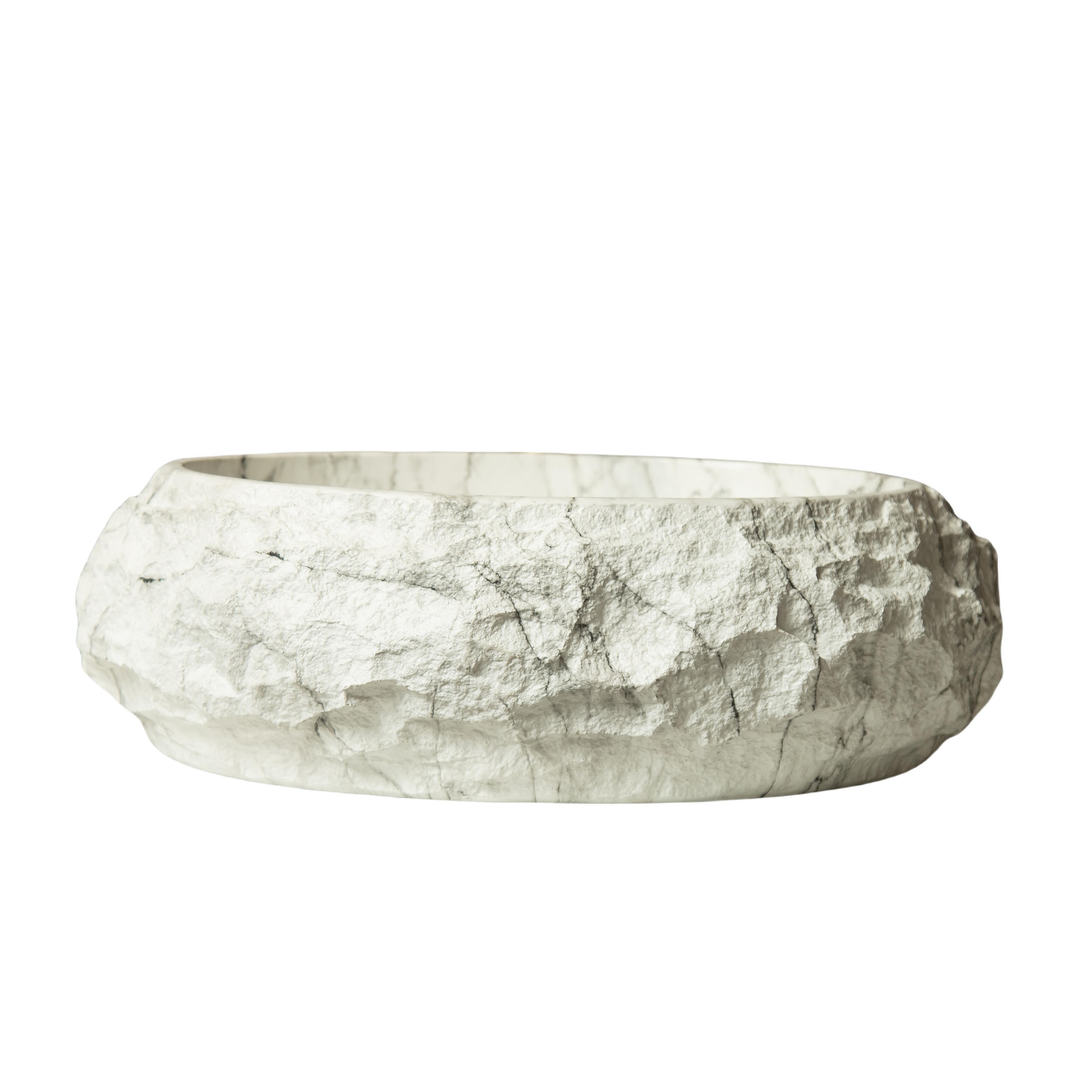 AUFSATZBECKEN Elfenbeinfarben 45/32/15 cm - Weiß, Holz (45/15/32cm) - PANGIVO