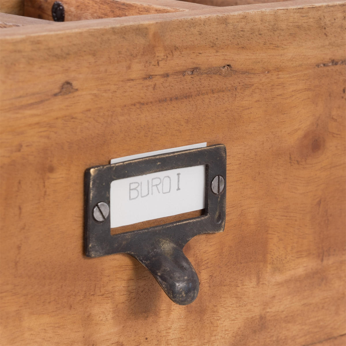 STIFTEHALTER-BOX Vintage 19 Mahagoni 08 honigfarben gewachst - Honig, Holz (10/19/12cm) - DESIGN DELIGHTS