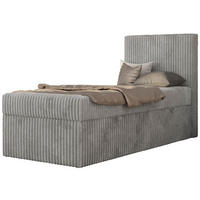 JUGENDBETT TILIO 90/200 - Hellgrau - H4 - Rechts Seite - Hellgrau, Textil (90/200cm) - MKS